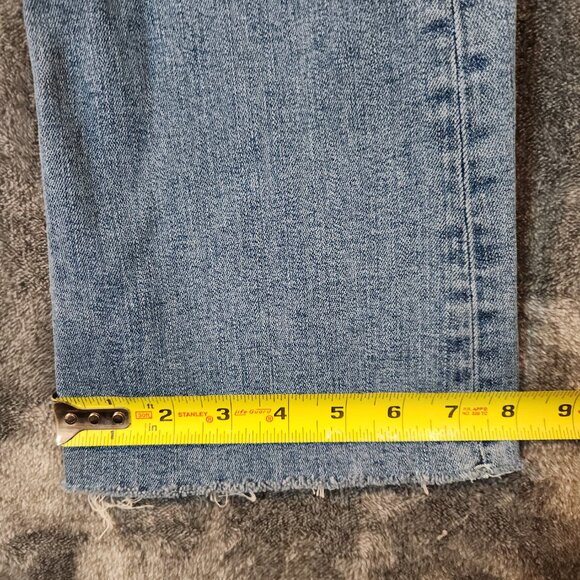 Rag Bone Jeans Womens 27 Blue Nina High Rise Ankle Flare Raw Hem Cropped Frayed - Picture 15 of 15